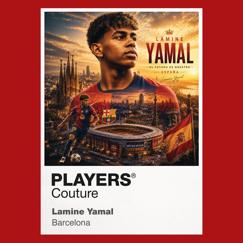 Lamine Yamal Spain Atlas Frame artwork by Players Couture