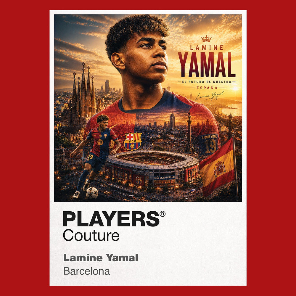 Lamine Yamal Spain Atlas Frame artwork by Players Couture