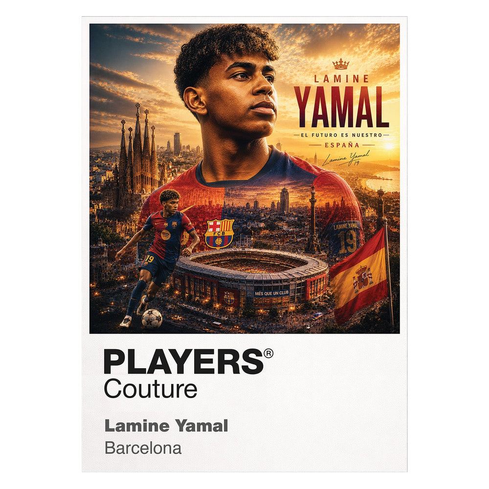 Lamine Yamal Spain Atlas Frame artwork by Players Couture