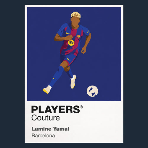 Lamine Yamal Barcelona Icon Frame Men's Hoodie — Navy Artwork