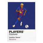 Lamine Yamal Barcelona Icon Frame Kids T-Shirt — White Artwork