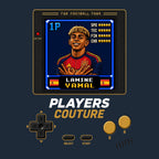 Lamine Yamal 1P 8-Bit t-shirt retro gaming design by Players Couture
