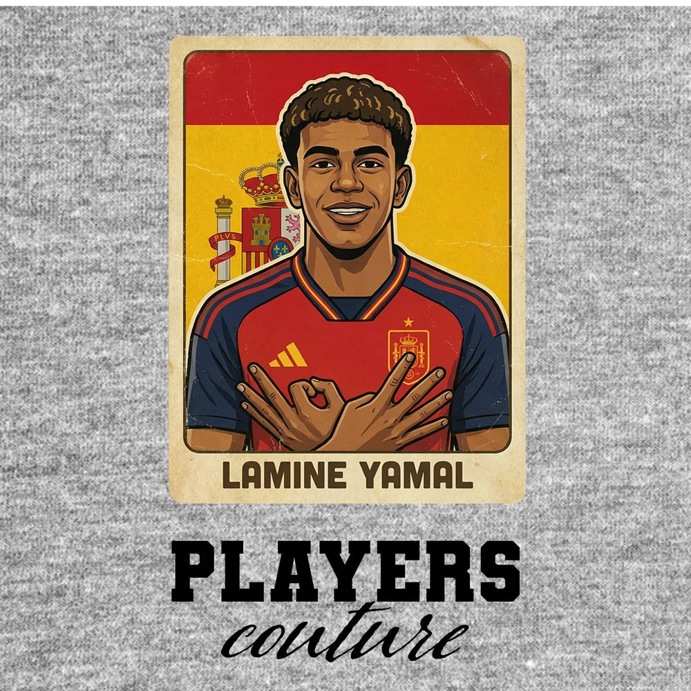 Lamine Yamal World Cup Sticker Kids T-Shirt – lamine yamal grey Players Couture design