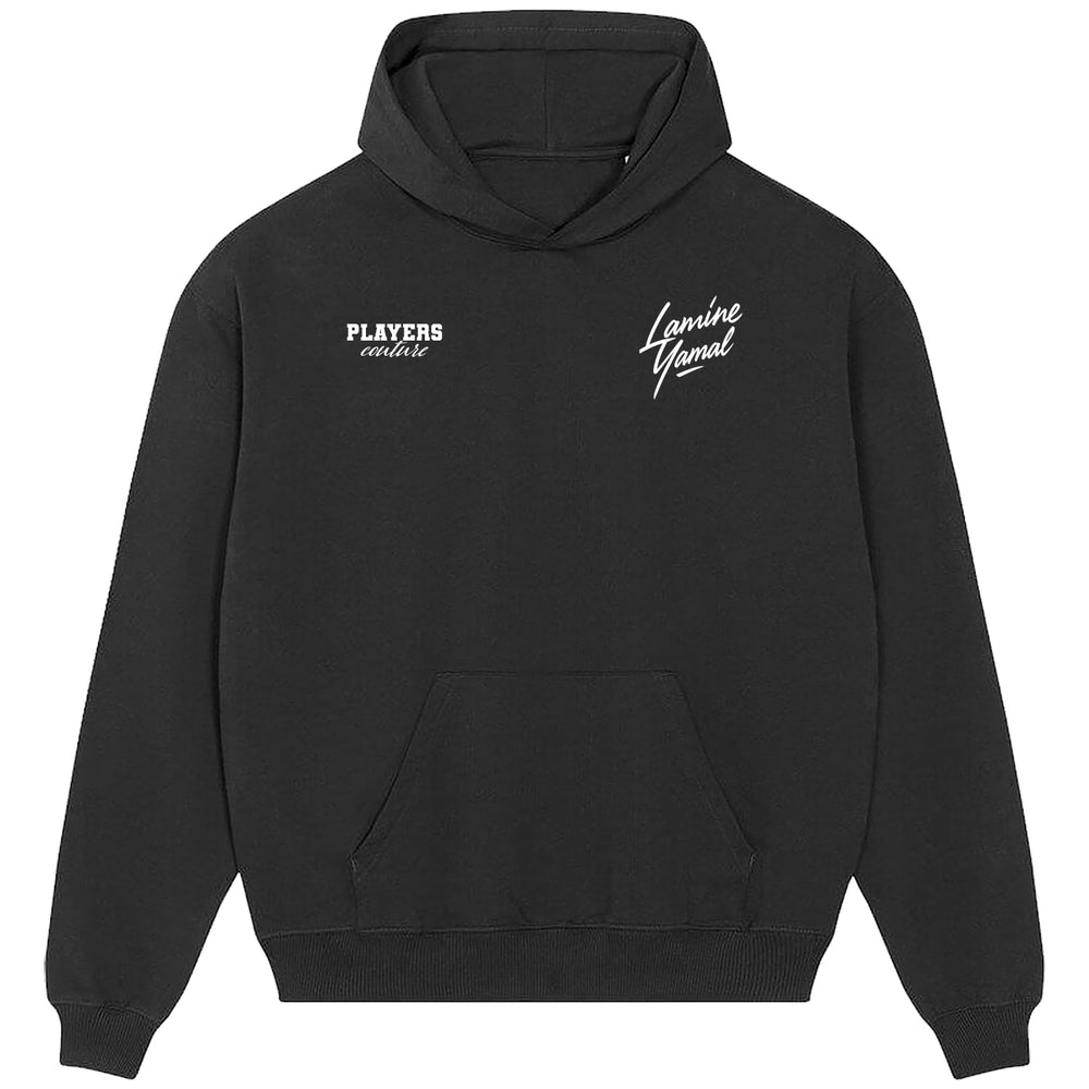 Lamine Yamal Logo 2 Players Couture Men's Casual Hoodie Black