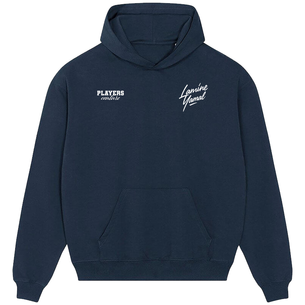 Lamine Yamal Logo 2 Players Couture Men's Casual Hoodie Navy
