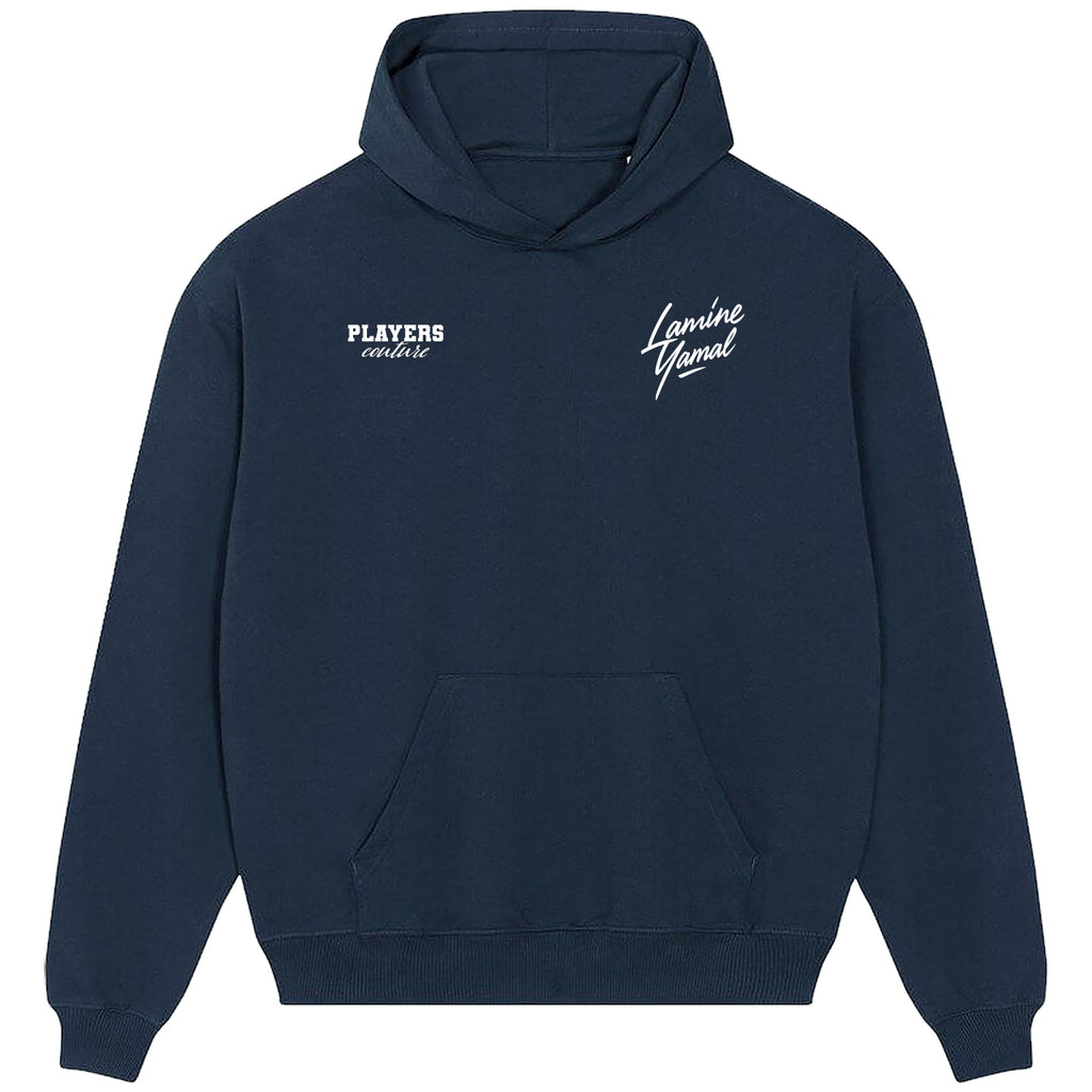 Lamine Yamal Logo 2 Players Couture Men's Casual Hoodie Navy