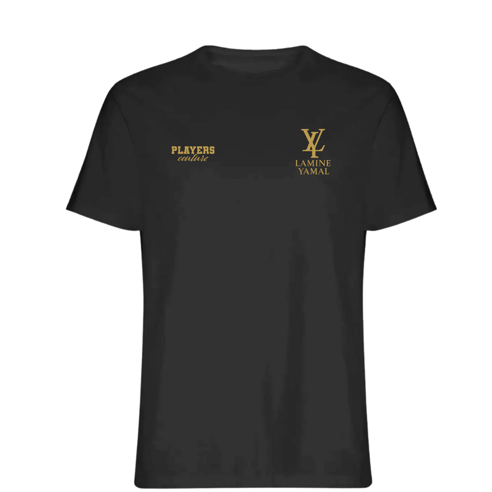 Lamine Yamal LY Logo Players Couture Mens T-Shirt Black