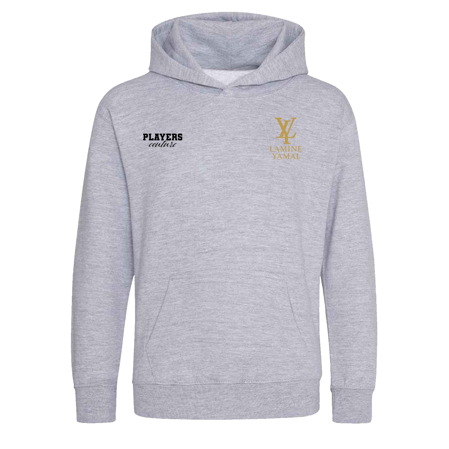 Lamine Yamal Logo Players Couture Kids Hoodie Gray