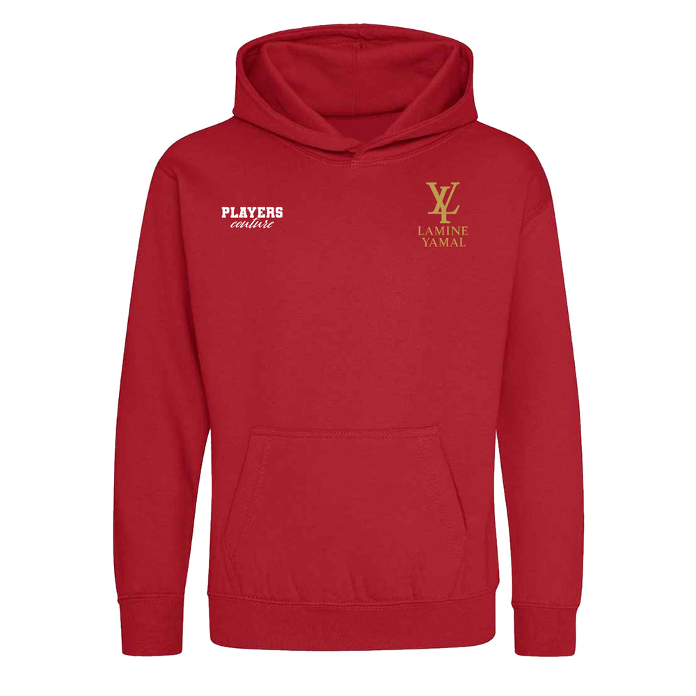 Lamine Yamal Logo Players Couture Kids Hoodie Red