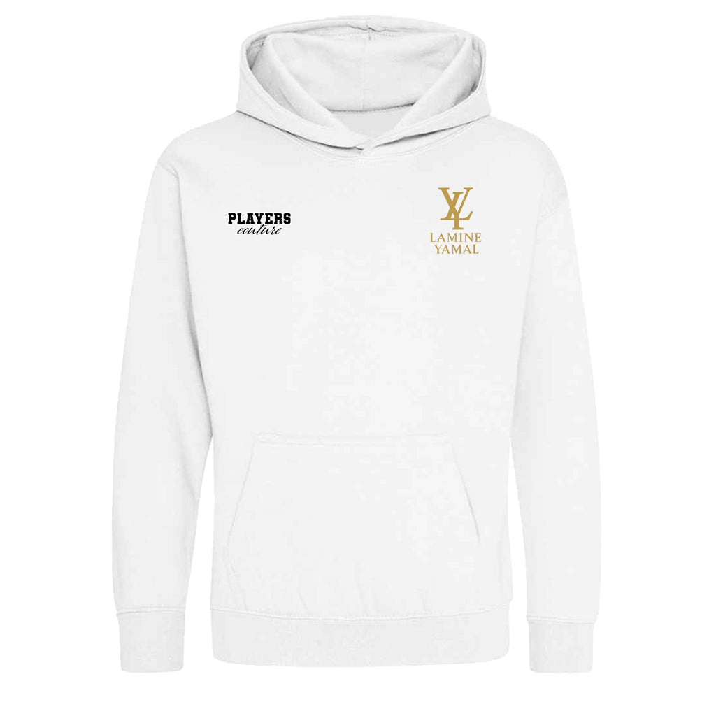 Lamine Yamal Logo Players Couture Kids Hoodie White