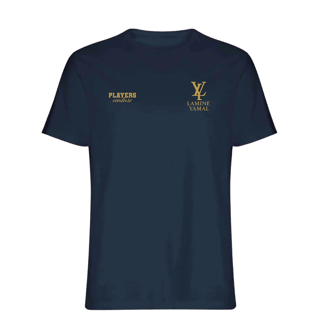 Lamine Yamal LY Logo Players Couture Mens T-Shirt Navy