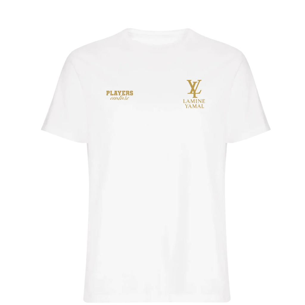 Lamine Yamal LY Logo Players Couture Mens T-Shirt White