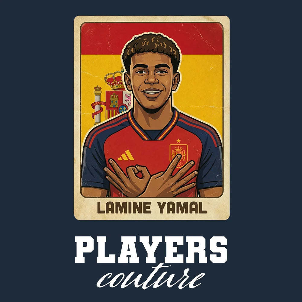 Lamine Yamal World Cup Sticker Kids T-Shirt – lamine yamal navy Players Couture design