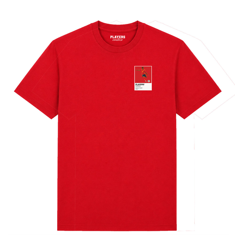 Lamine Yamal Players Couture Mens Red T-Shirt