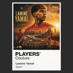Lamine Yamal Spain Atlas Frame artwork by Players Couture
