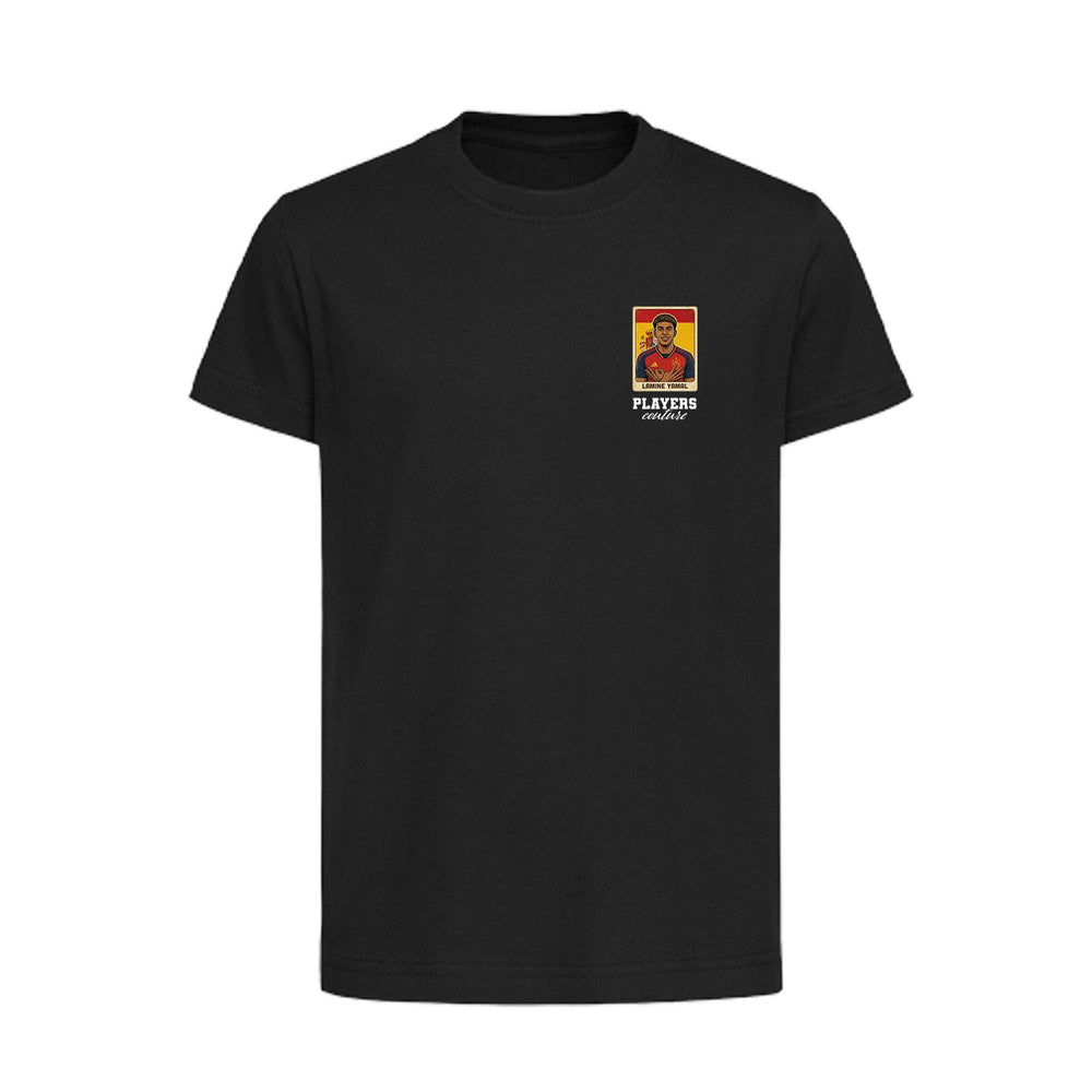Lamine Yamal World Cup Sticker Kids T-Shirt – lamine yamal sticker kids black tshirt Players Couture design
