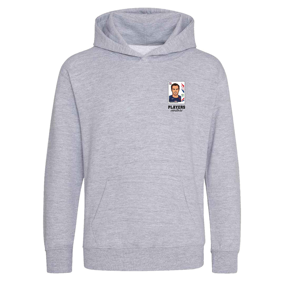 Lando Donovan World Cup Sticker Kids Hoodie – lando donovan sticker kids grey hoodie Players Couture design