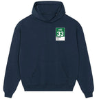 Larry Bird 33 hoodie – navy men's hoodie featuring the Larry Bird 33 Players Couture logo