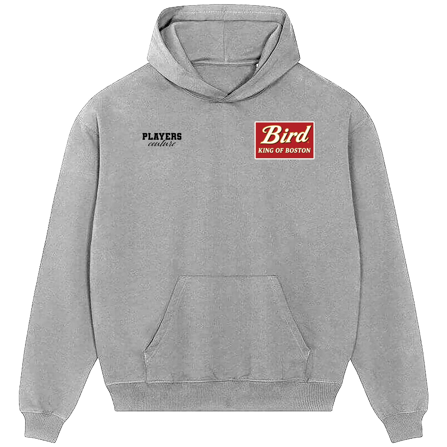 Larry Bird Logo Players Couture Men's Casual Hoodie Gray