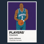 Larry Johnson Hornets Basketball Icon Frame - Icon Design