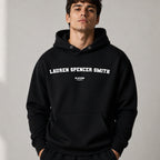 Lauren Spencer Smith name-print hoodie - black
