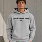 Lauren Spencer Smith name-print hoodie - grey