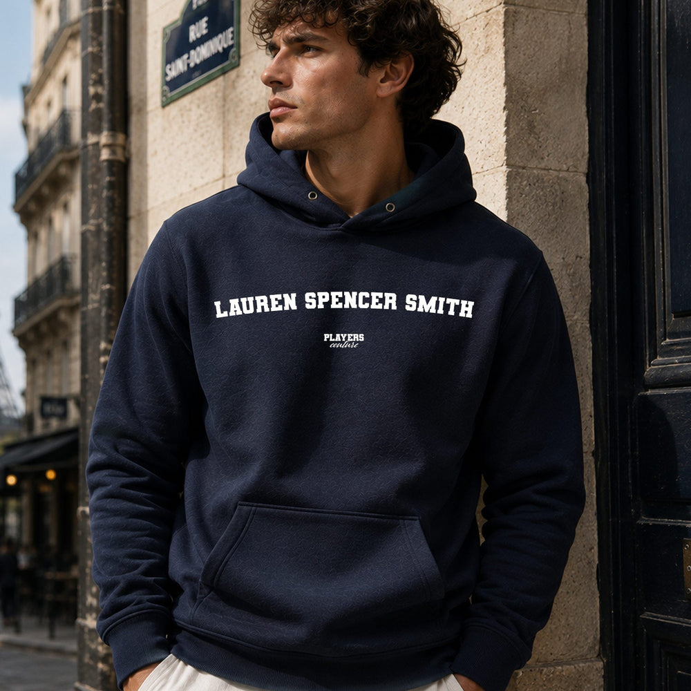Lauren Spencer Smith name-print hoodie - navy