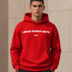 Lauren Spencer Smith name-print hoodie - red