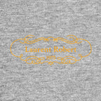 Laurent Robert Logo Men's Hoodie – grey close-up detail shot of the Laurent Robert Players Couture logo design