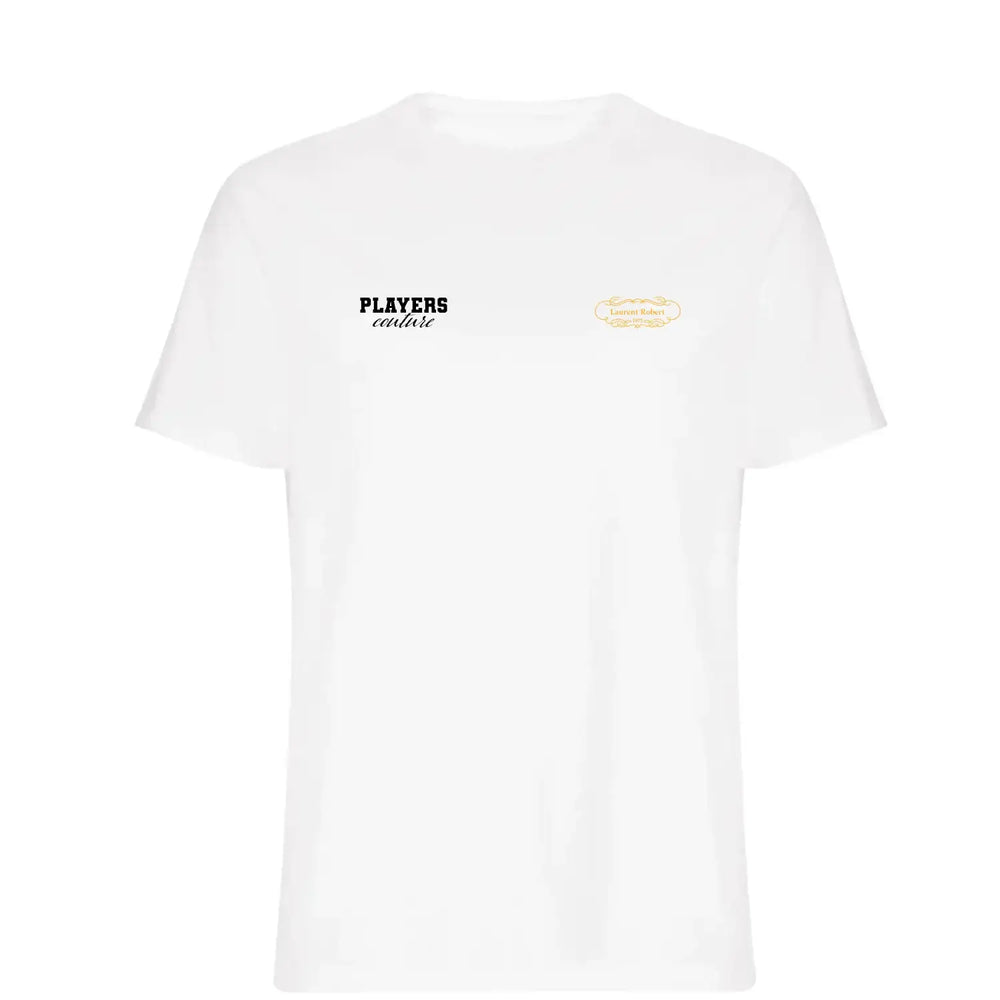 Laurent Robert Logo Players Couture Mens T-Shirt - White / S | Benfica, Fashion Collection, Football, France, Men's, Newcastle United, Portsmouth, PSG, T-Shirts, Volume 1