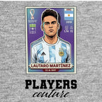 Lautaro Martinez World Cup Sticker Kids Hoodie – lautaro martinez grey Players Couture design