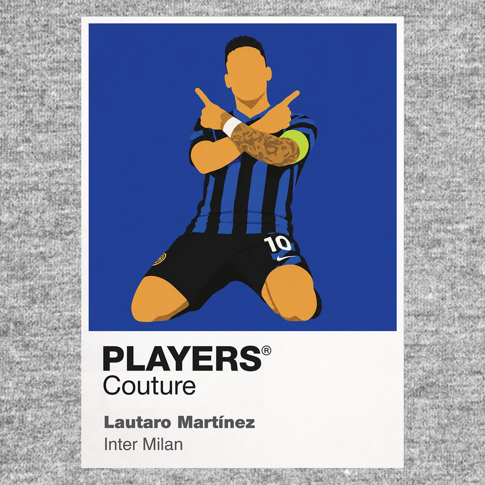 Lautaro Martinez Inter Milan Icon Frame Kids Hoodie — Gray Artwork