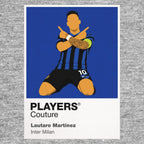 Lautaro Martinez Inter Milan Icon Frame Kids T-Shirt — Gray Artwork