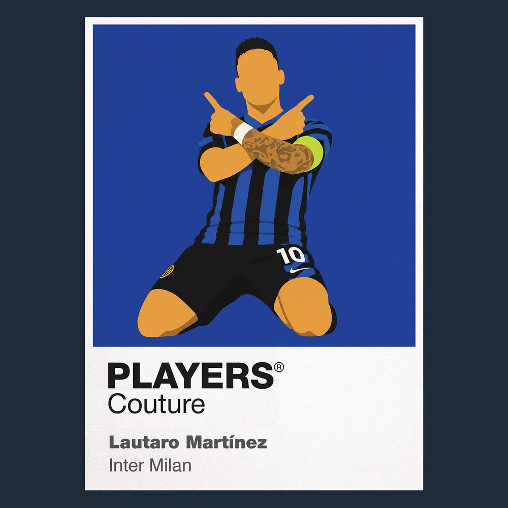 Lautaro Martinez Inter Milan Icon Frame Kids T-Shirt — Navy Artwork