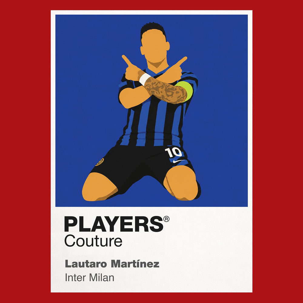 Lautaro Martinez Inter Milan Icon Frame Kids T-Shirt — Red Artwork