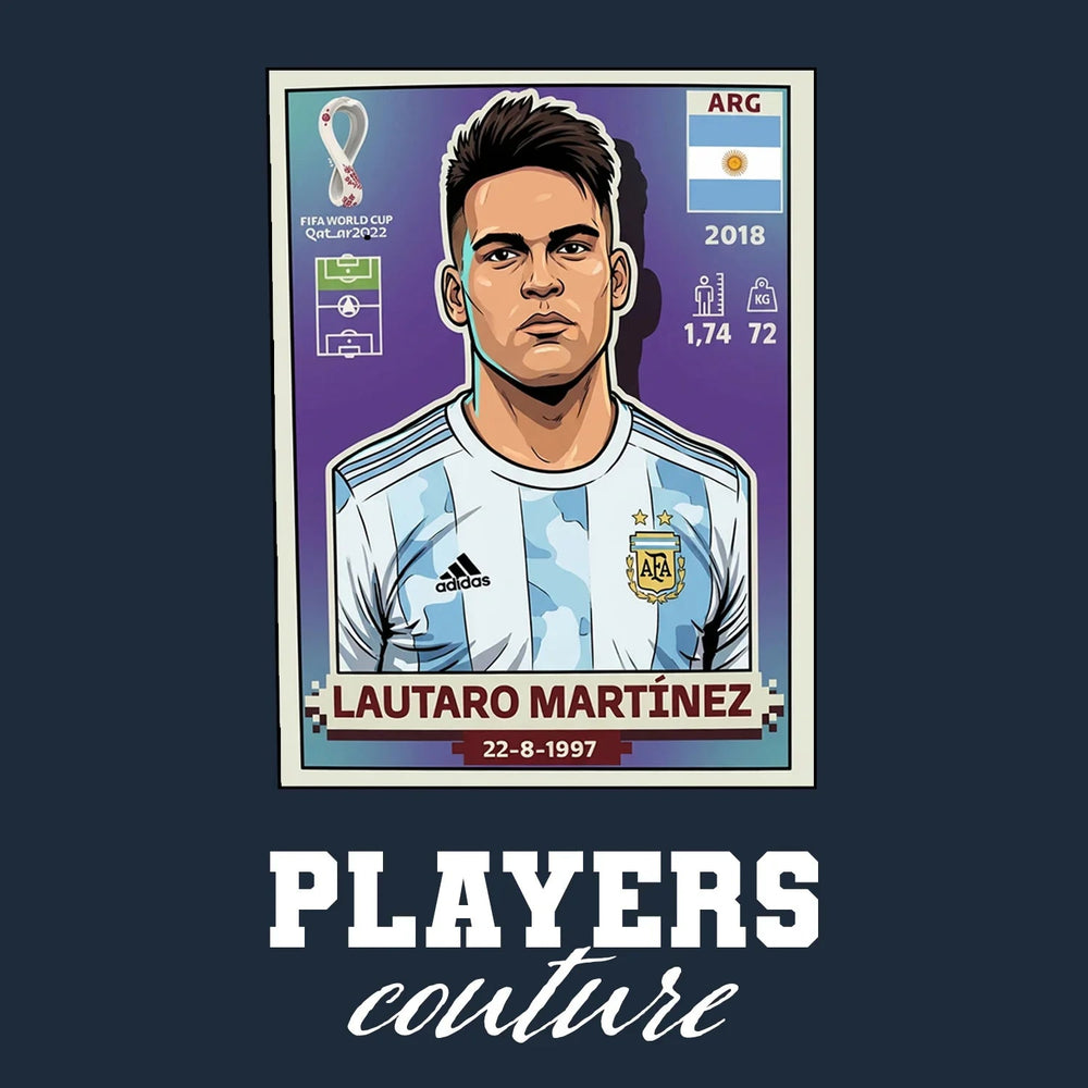 Lautaro Martinez World Cup Sticker Men's Hoodie – lautaro martinez navy Players Couture design