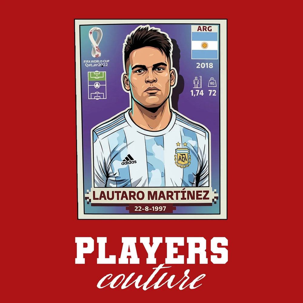Lautaro Martinez World Cup Sticker Kids Hoodie – lautaro martinez red Players Couture design