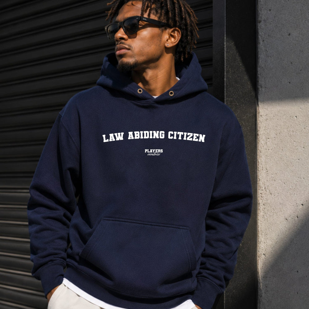Law Abiding Citizen name-print hoodie - navy