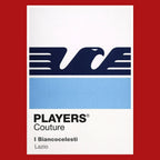 Lazio Classic Football Shirt Colours Frame Men's T-Shirt – red close-up detail shot of the Lazio Players Couture logo design