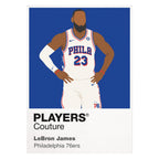 LeBron James Philadelphia 76ers white Icon Frame artwork detail
