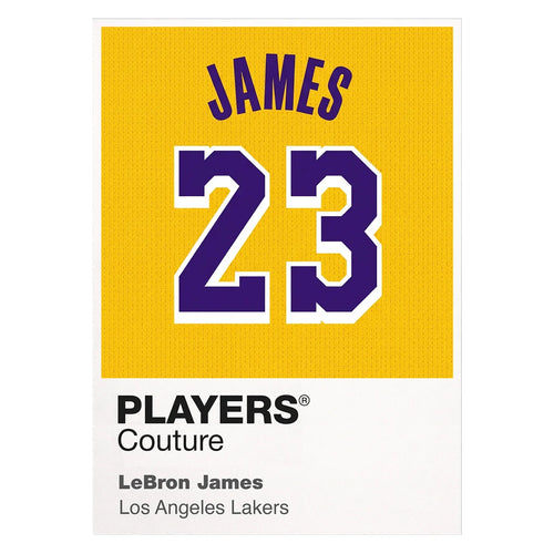 LeBron James 23 Lakers Jersey Frame Men's T-Shirt – white close-up detail shot of the LeBron James Players Couture logo
