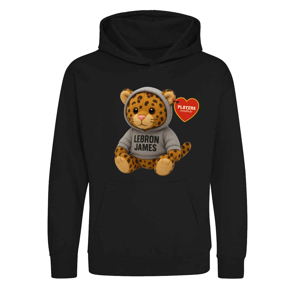 Lebron James Leopard Logo Players Couture Kids Hoodie Black