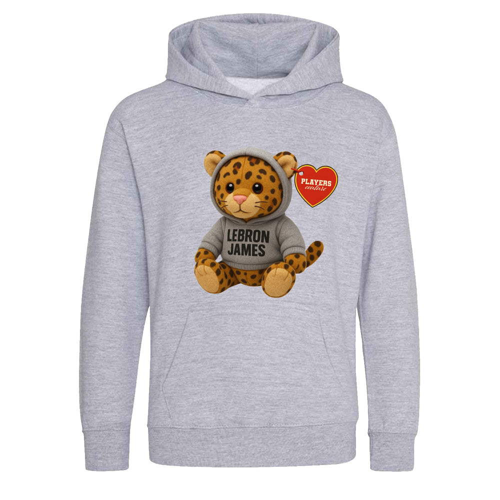 Lebron James Leopard Logo Players Couture Kids Hoodie Gray