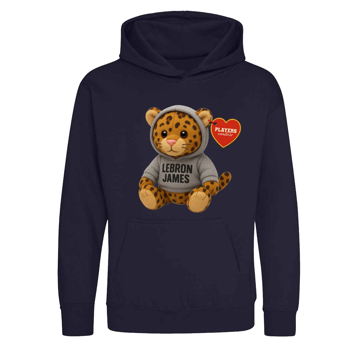 Lebron James Leopard Logo Players Couture Kids Hoodie Navy