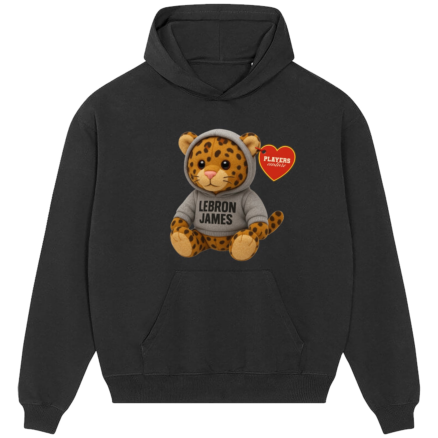 Lebron James Leopard Logo Players Couture Men's Casual Hoodie Black