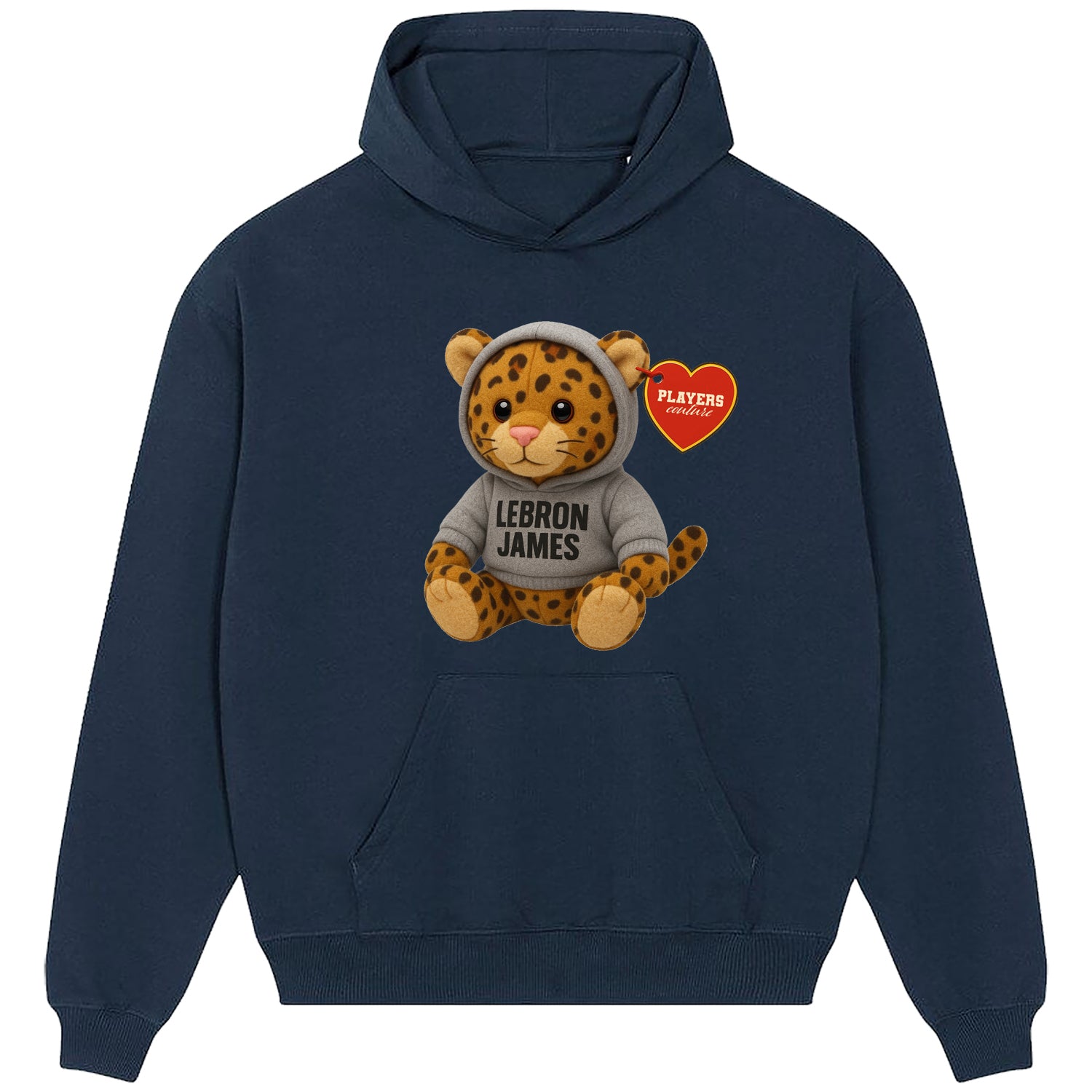 Lebron James Leopard Logo Players Couture Men's Casual Hoodie Navy