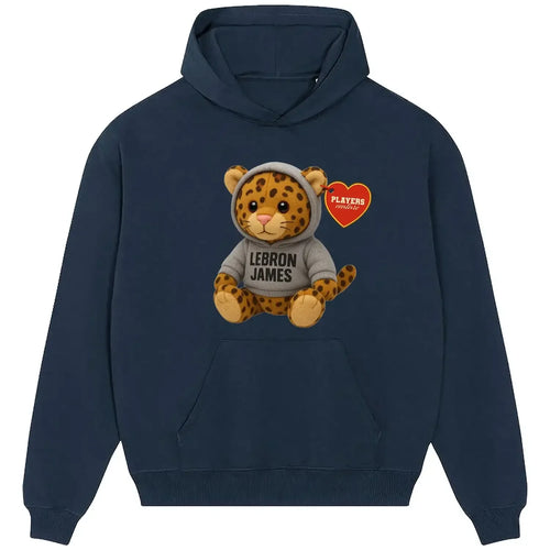 Lebron James Leopard hoodie – navy men's hoodie featuring the Lebron James Leopard Players Couture logo