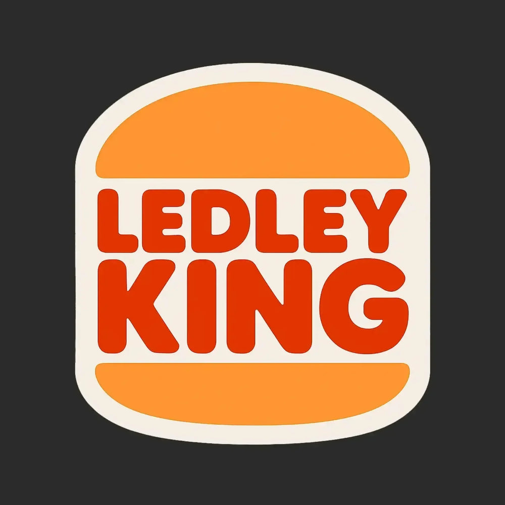 Ledley King Logo Men's T-Shirt – black close-up detail shot of the Ledley King Players Couture logo design