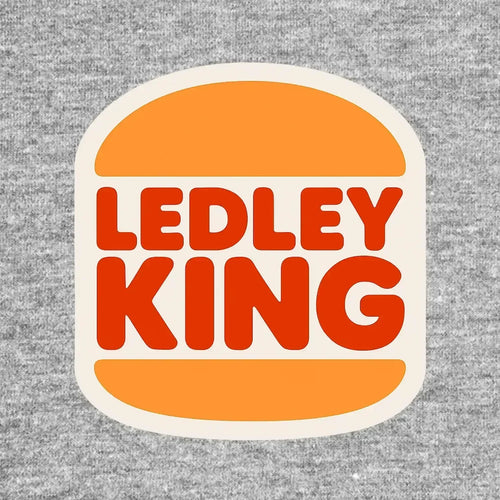 Ledley King Logo Men's T-Shirt – grey close-up detail shot of the Ledley King Players Couture logo design