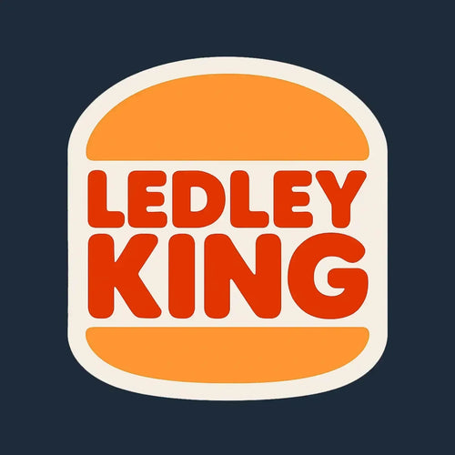 Ledley King Logo Men's T-Shirt – navy close-up detail shot of the Ledley King Players Couture logo design
